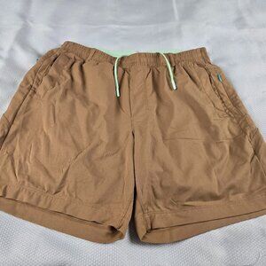 Birddogs Shorts Mens XL Boom For Your Boomstick Performance Lined Short Tan 7"